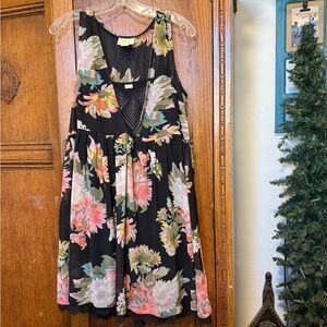 Maeve Black and Multicolor Floral Dress